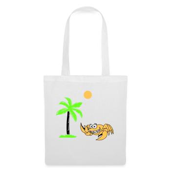 Palmier crabe - Sac en tissu - blanc - Devant