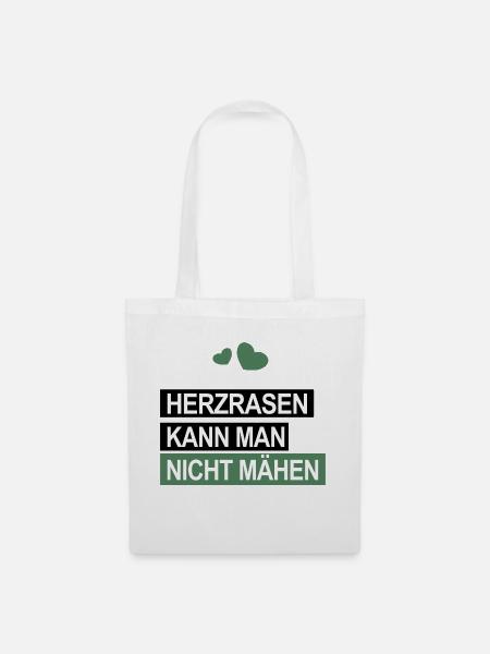 Herzrasen - Stoffbeutel - Weiß