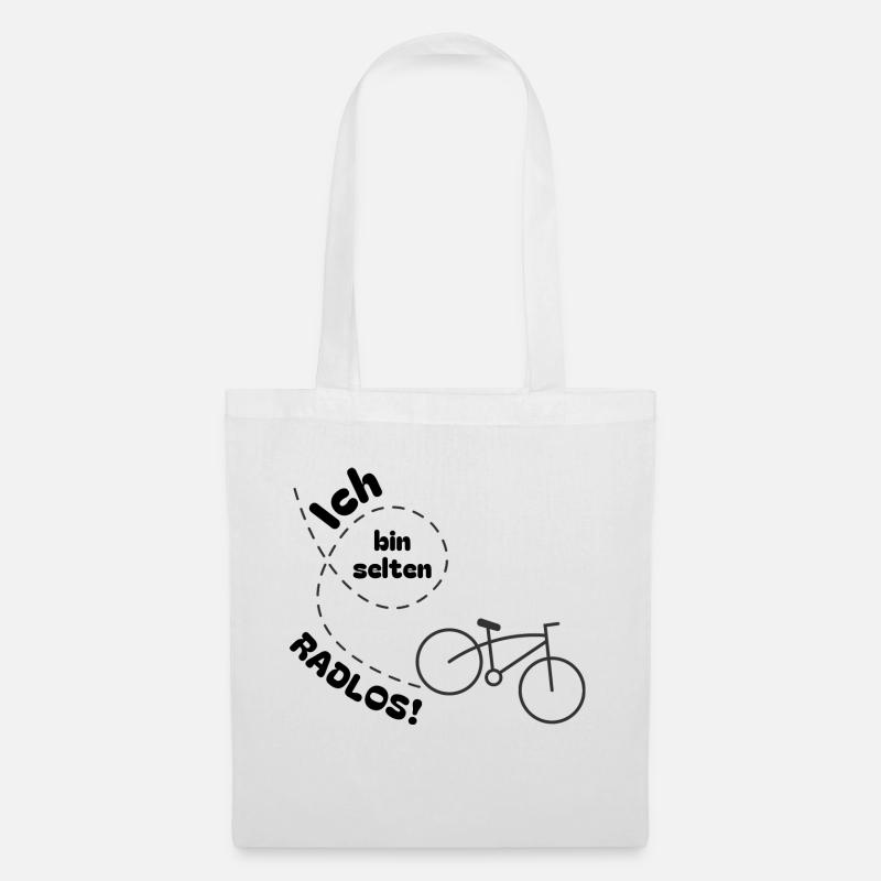 Ich bin selten radlos - Stoffbeutel - Weiß