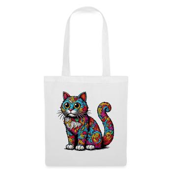 Chat - Sac en tissu - blanc - Devant