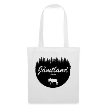 Jämtland Schweden Aufkleber Urlaub Elch Norden - Stoffbeutel - Weiß - Vorne