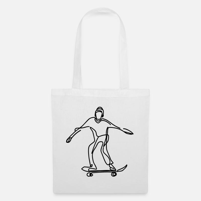 Skateboarder - Stoffbeutel - Weiß