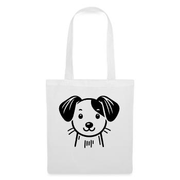 Chien - Sac en tissu - blanc - Devant