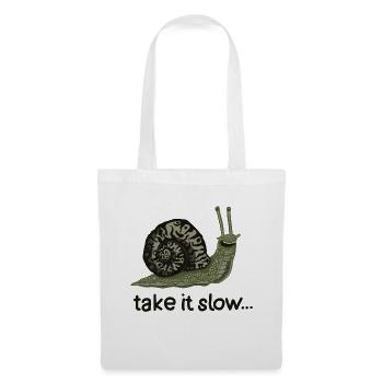 Schneck (Take it slow) - Tote Bag - white - Front