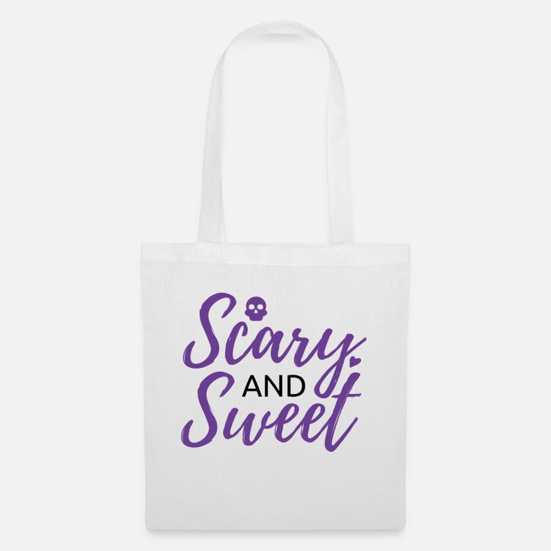 Effrayant et doux – Lettrage - Sac en tissu - blanc