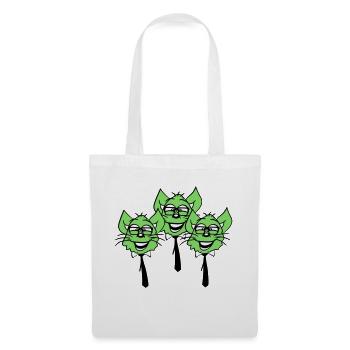 3 Clever Nerd Cats Horn-Rimmed Glasses Geek Tie Fun - Tote Bag - white - Front