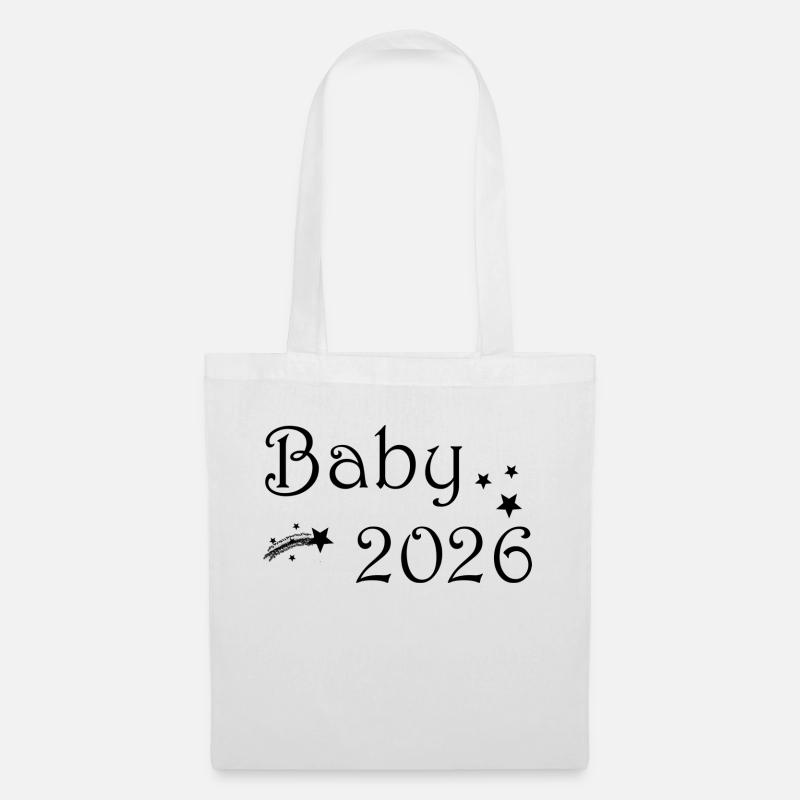Baby 2026 Sternschnuppe - Stoffbeutel - Weiß