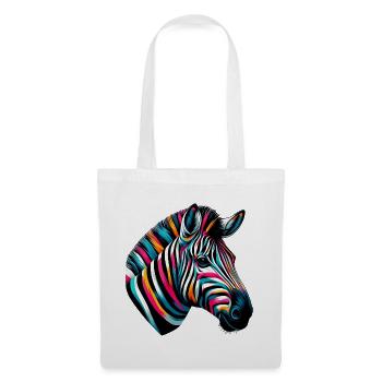 Zebra - Stoffbeutel - Weiß - Vorne