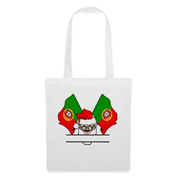 Drapeau du Portugal Bannière du Père Noël - Sac en tissu - blanc - Devant