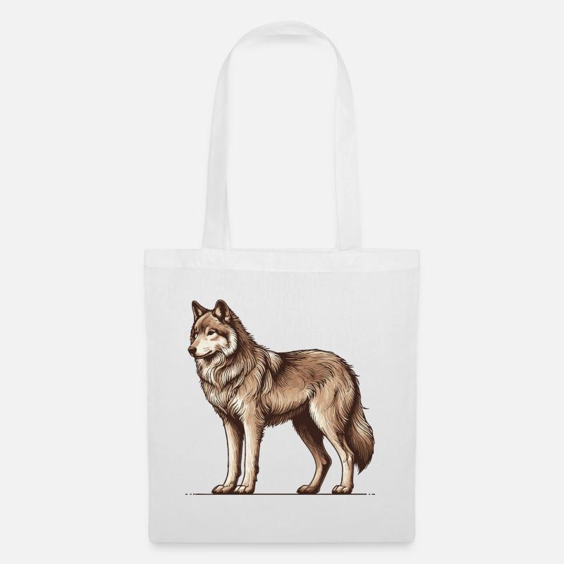 Wolf - Tote Bag - white