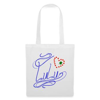Lulu avec cœur et trèfle - Sac en tissu - blanc - Devant