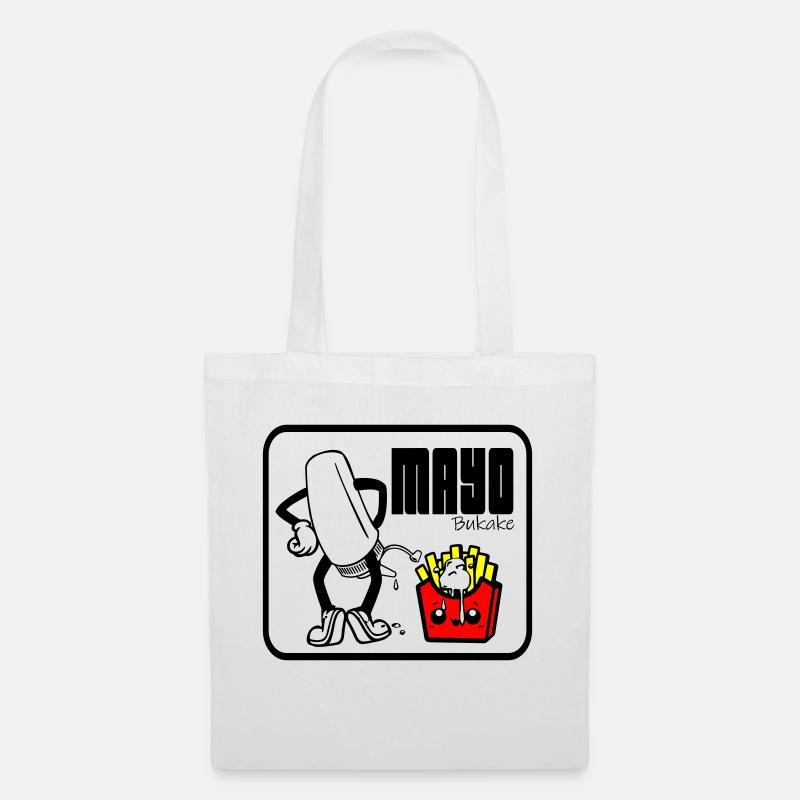 Mit Mayo - Stoffbeutel - Weiß
