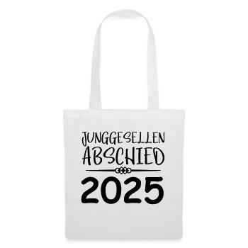 Enterrement de vie de garçon 2025 - Sac en tissu - blanc - Devant