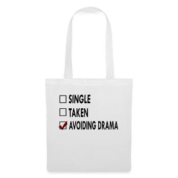 SINGLE noir blanc AVOIDING - Sac en tissu - blanc - Devant