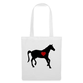 horse love heart 2 - Stoffbeutel - Weiß - Vorne