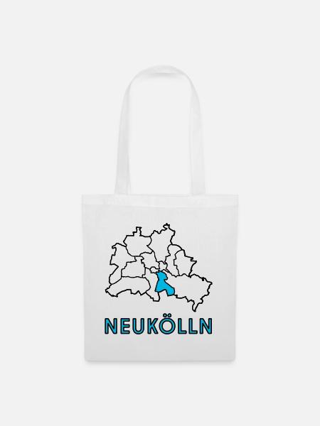 NEUKÖLLN, Stadtteil von Berlin - Stoffbeutel - Weiß