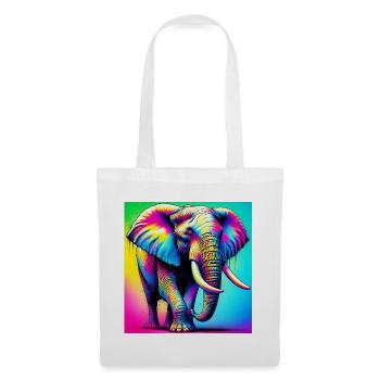 Elefant - Stoffbeutel - Weiß - Vorne