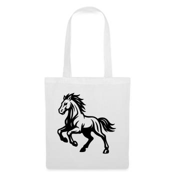 Cheval - Sac en tissu - blanc - Devant