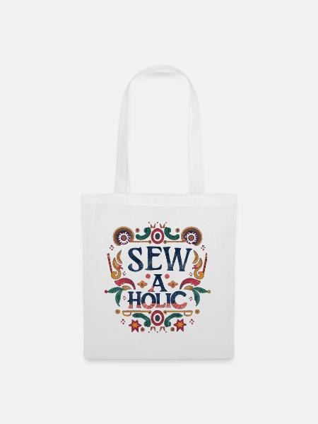 Sew-aholic - Stoffbeutel - Weiß