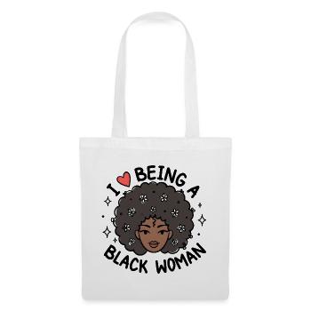 J’adore être une femme noire Pride Design - Sac en tissu - blanc - Devant