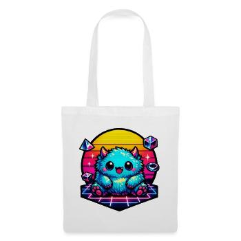 Neon fluffy monster - Tote Bag - white - Front