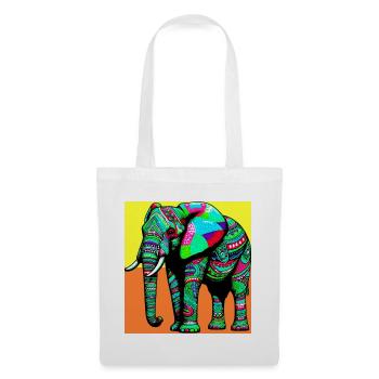 Elefant - Stoffbeutel - Weiß - Vorne