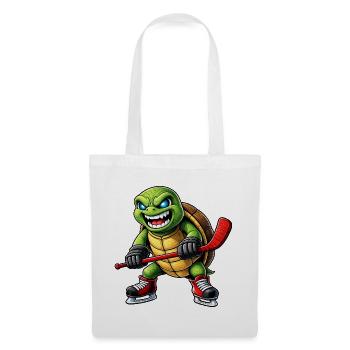 Aggressive Schildkröte Eishockey Spieler Horror - Tote Bag - white - Front
