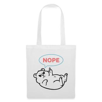 Hamster Nope Comic Speech Bubble - Tote Bag - white - Front