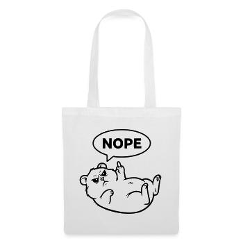 Hamster Middle Finger Nope Outline - Tote Bag - white - Front