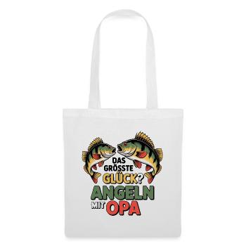 Opa & Enkel Angeln - Stoffbeutel - Weiß - Vorne