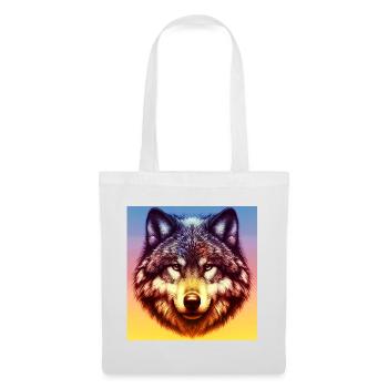 Wolf - Stoffbeutel - Weiß - Vorne