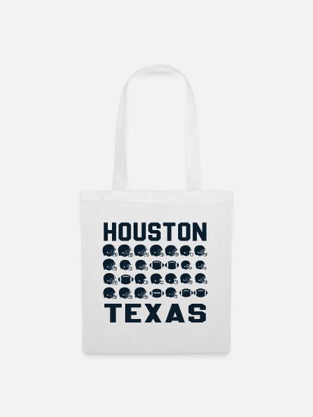 Texas Football Grid mit Helmen - Stoffbeutel - Weiß