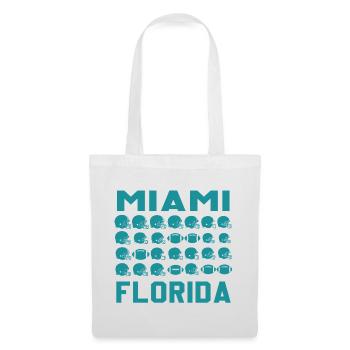 Miami Florida Football Shield - Stoffbeutel - Weiß - Vorne