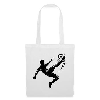 Overhead kick football silhouette - Tote Bag - white - Front