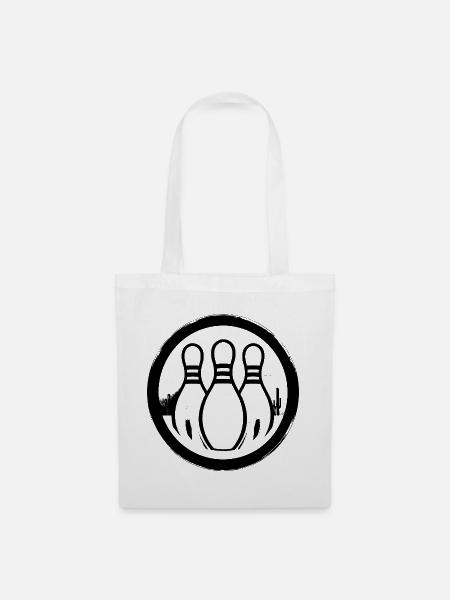 Bowling Pins Logo - Stoffbeutel - Weiß