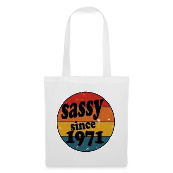 Sassy Since 1971 Retro Circle - Tote Bag - white - Front