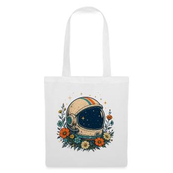 Kosmosblumen Astronauten Helm - Stoffbeutel - Weiß - Vorne
