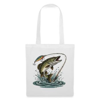 FISHING. WAIT. CATCH. - Tote Bag - white - Front
