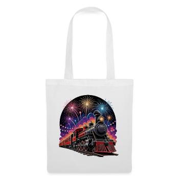 Steam Train Fireworks Night - Tote Bag - white - Front