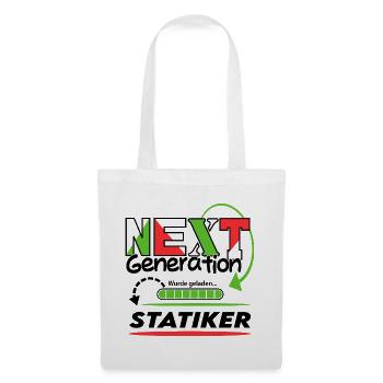 Statiker Next Generation Beruf Arbeit Mann Job - Stoffbeutel - Weiß - Vorne