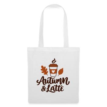 Herbst- und Latte-Cozy Herbstkaffee-Liebhaber - Stoffbeutel - Weiß - Vorne