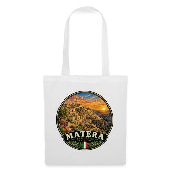 Matera Italien Europa Sonnenuntergang Urlaub - Stoffbeutel - Weiß - Vorne