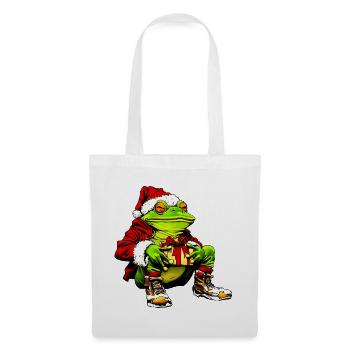 Frösche Weihnachten - Stoffbeutel - Weiß - Vorne