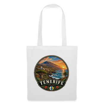 Teneriffa Vulkaninsel Küste Urlaub Sunset - Stoffbeutel - Weiß - Vorne
