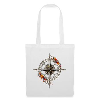 Kompassrose des Herbstes - Stoffbeutel - Weiß - Vorne