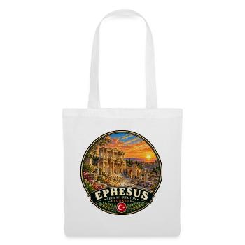 Ephesus Türkei Flagge Tempel Urlaub Historisch - Stoffbeutel - Weiß - Vorne