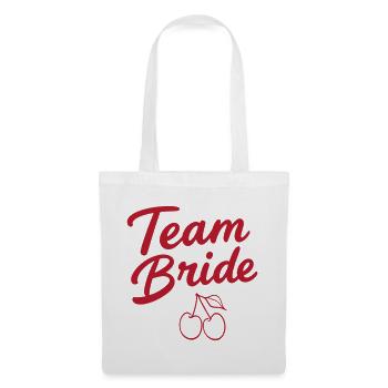 Team Bride Kirsche  - Stoffbeutel - Weiß - Vorne