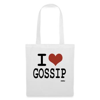 i love gossip by wam - Sac en tissu - blanc - Devant