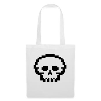 Pixel Skull - Tote Bag - white - Front