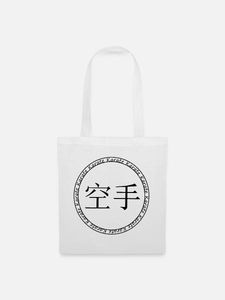 Karate Schriftzeichen Schrift chinesisch japanisch - Stoffbeutel - Weiß